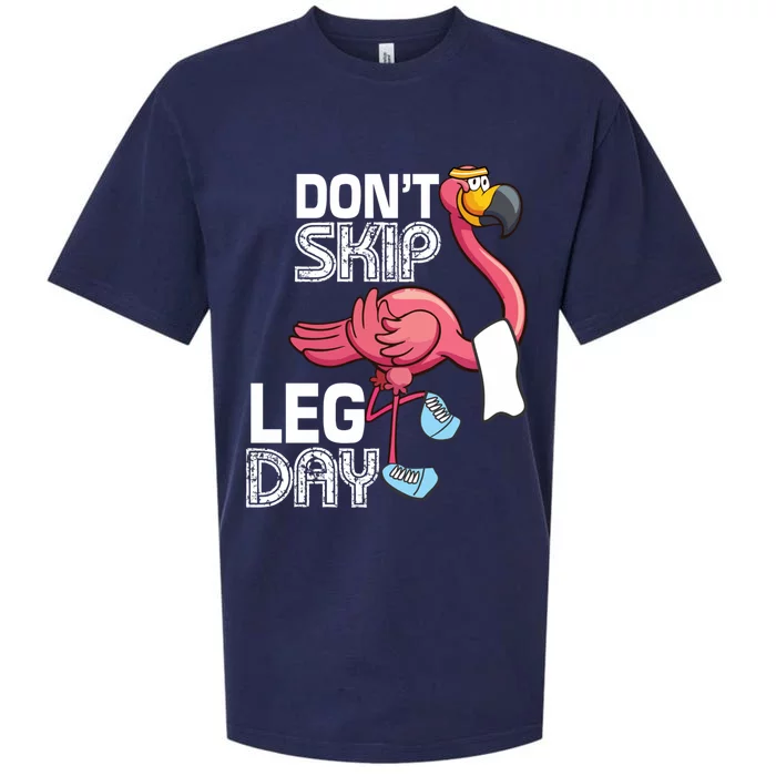 Don't Skip Leg Day Cute Flamingo Fitness Gym Workout Gift Sueded Cloud Jersey T-Shirt