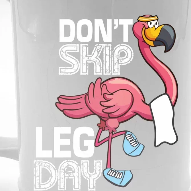 Don't Skip Leg Day Cute Flamingo Fitness Gym Workout Gift Front & Back Beer Stein