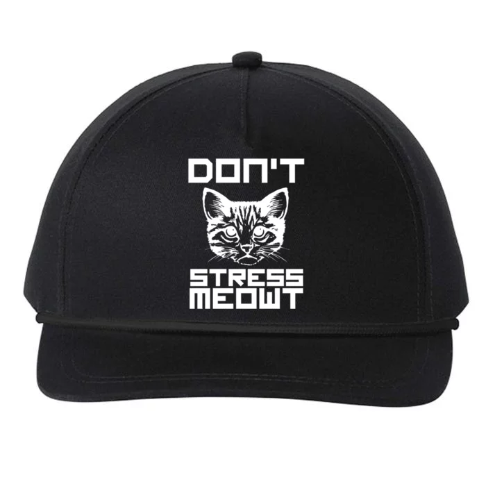 Dont Stress Meowt Cat Gift Snapback Five-Panel Rope Hat