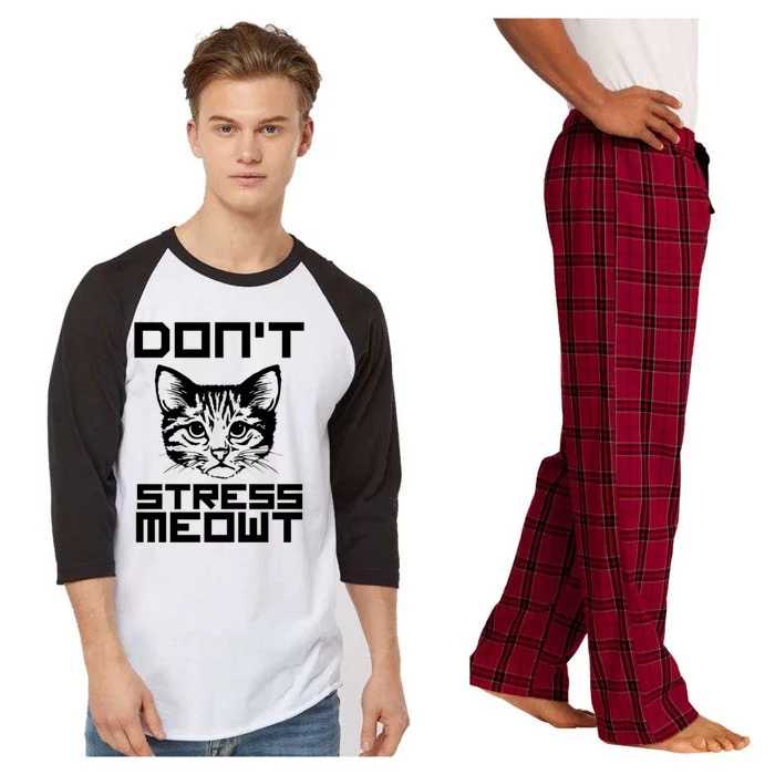 Dont Stress Meowt Cat Gift Raglan Sleeve Pajama Set