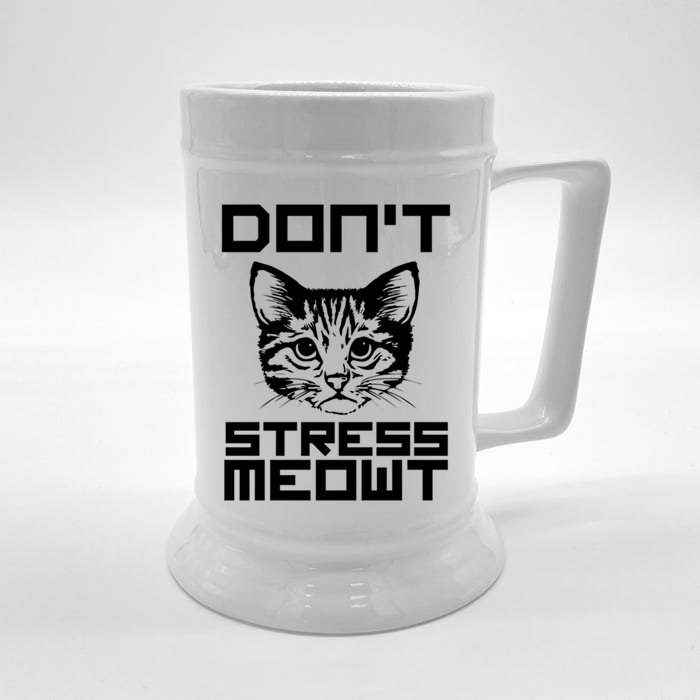 Dont Stress Meowt Cat Gift Front & Back Beer Stein