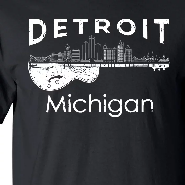 Detroit Souvenir Michigan Music Electric Guitar Tall T-Shirt