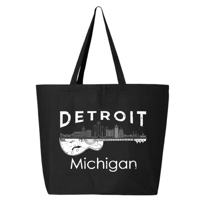 Detroit Souvenir Michigan Music Electric Guitar 25L Jumbo Tote