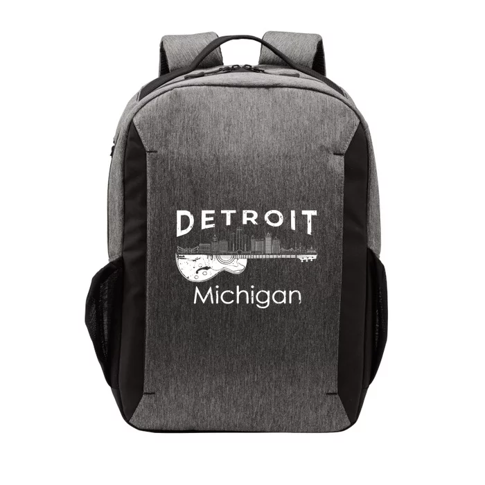 Detroit Souvenir Michigan Music Electric Guitar Vector Backpack