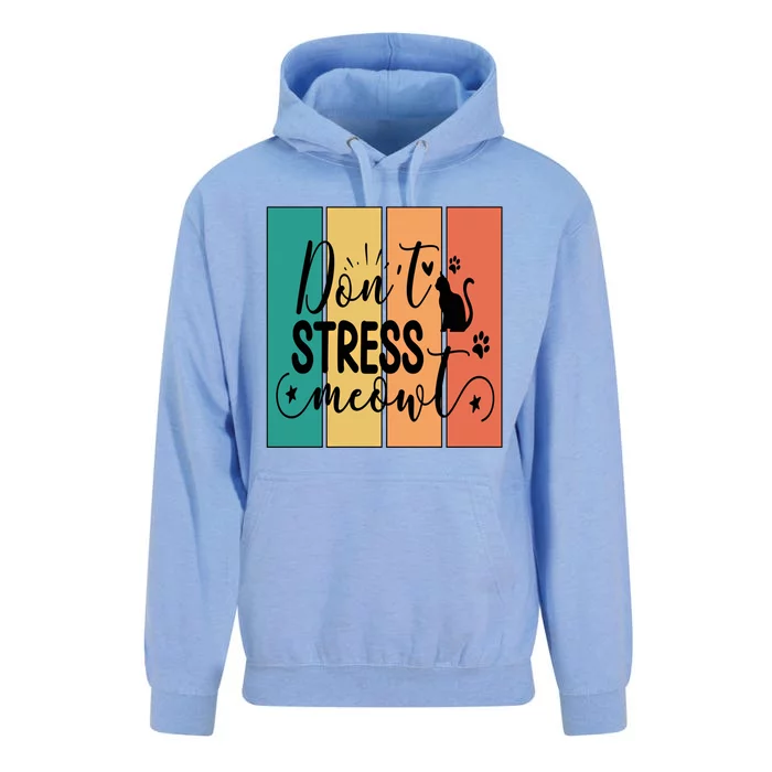 Dont Stress Meowt Cool Fun Sunset Colors Cat Pun Gift Unisex Surf Hoodie