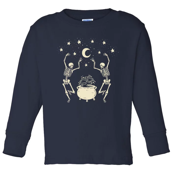 Dancing Skeletons, Mystical Halloween Toddler Long Sleeve Shirt