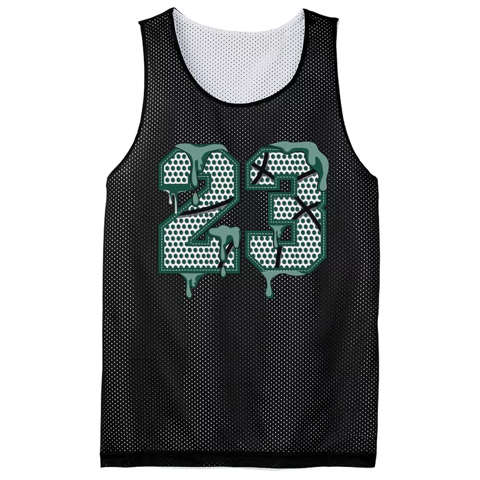 Dripping Sauce Matching Oxidized Green 4s Mesh Reversible Basketball Jersey Tank