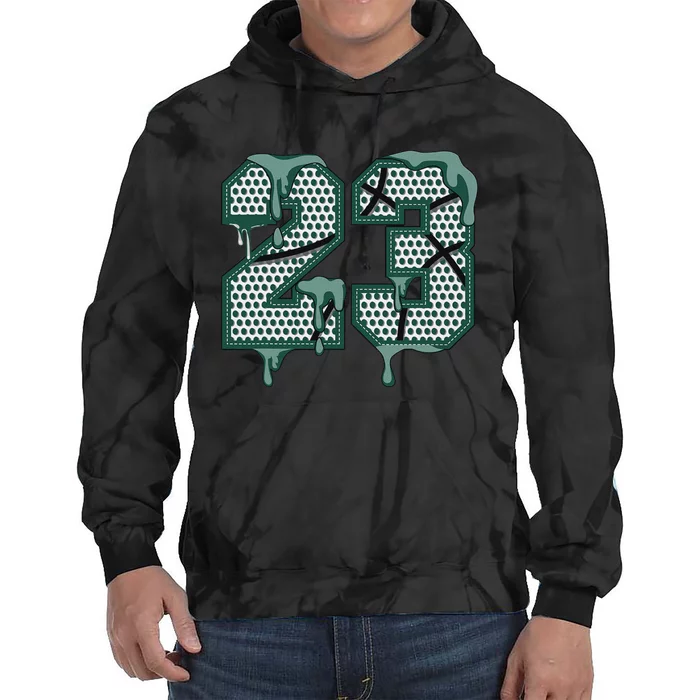 Dripping Sauce Matching Oxidized Green 4s Tie Dye Hoodie