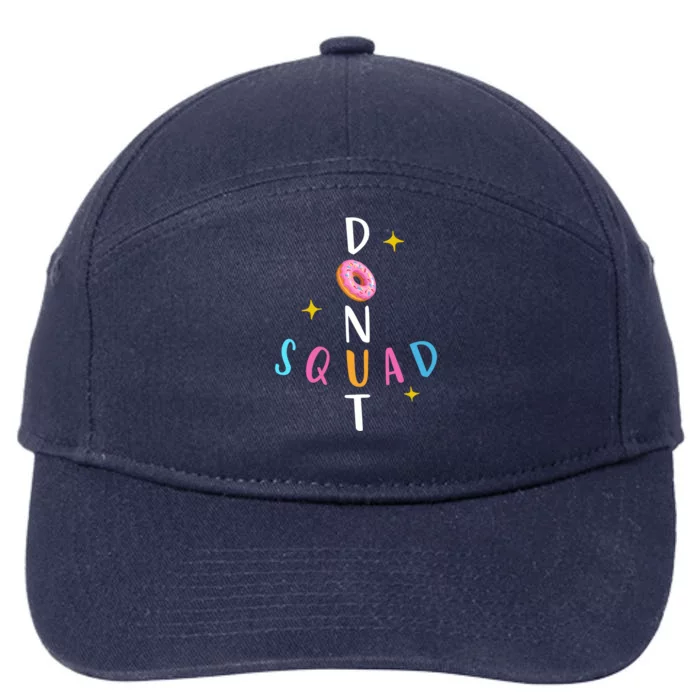 Donut Squad Matching Donut Party Pink Doughnut Sprinkles Great Gift 7-Panel Snapback Hat