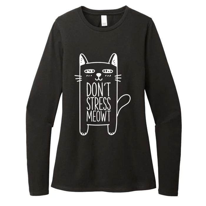 Don't Stress Meowt Gift For Cat Owners Cat Themed Cute Gift Womens CVC Long Sleeve Shirt