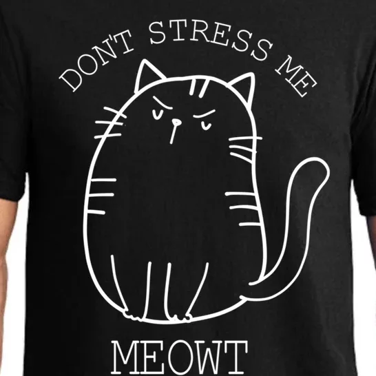 Don't Stress Meowt Sarcastic Funny Cat Funny Gift Pajama Set