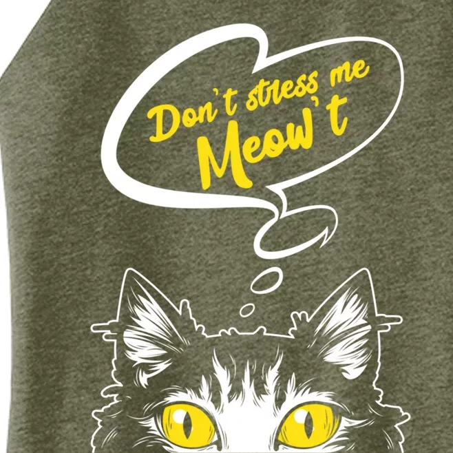 Dont Stress Meowt Funny Crazy Cat Cute Gift Women’s Perfect Tri Rocker Tank