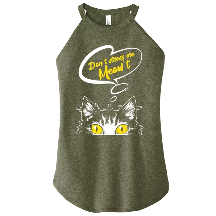 Dont Stress Meowt Funny Crazy Cat Cute Gift Women’s Perfect Tri Rocker Tank