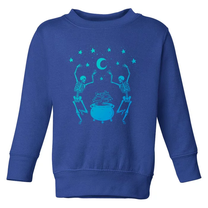 Dancing Skeletons Mystical Halloween Cool Gift Toddler Sweatshirt