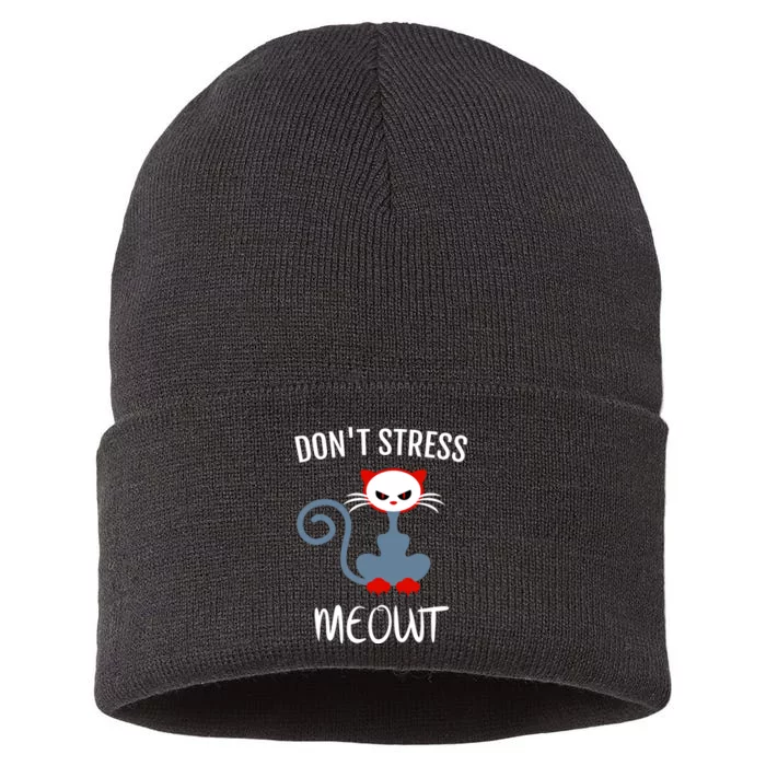 Dont Stress Meowt Sustainable Knit Beanie