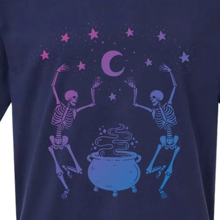 Dancing Skeletons Mystical Halloween Cool Gift Sueded Cloud Jersey T-Shirt