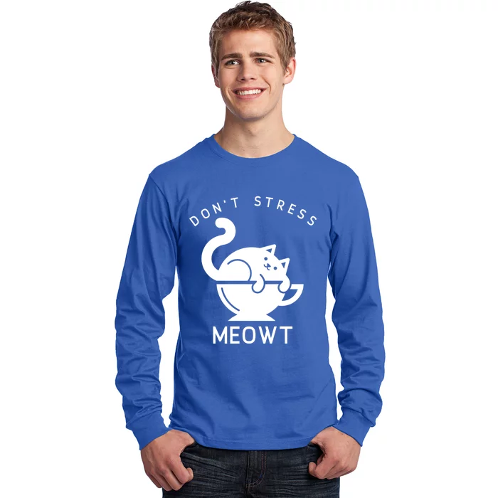 Don’t Stress Meowt Cat Cute Gift Long Sleeve Shirt