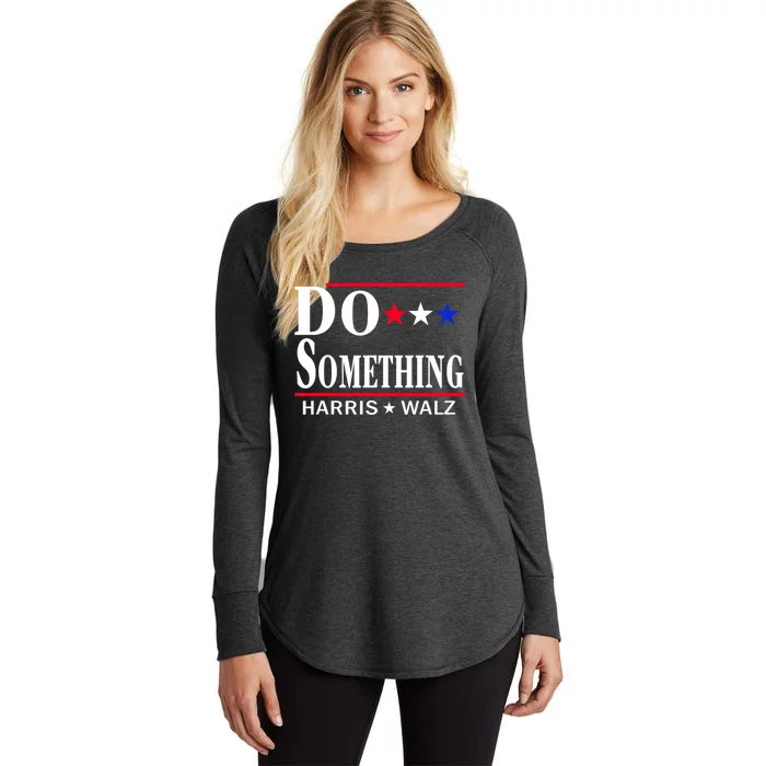 Do Something Michelle Obama Kamala Harris Tim Walz 2024 Women's Perfect Tri Tunic Long Sleeve Shirt