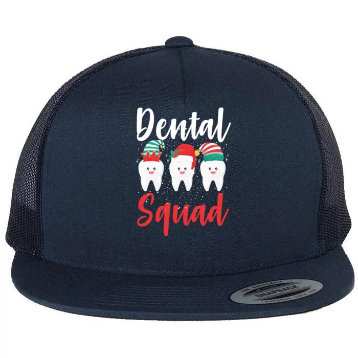 Dental Squad Merry Toothmas Christmas Dentist Tooth Doctor Great Gift Flat Bill Trucker Hat