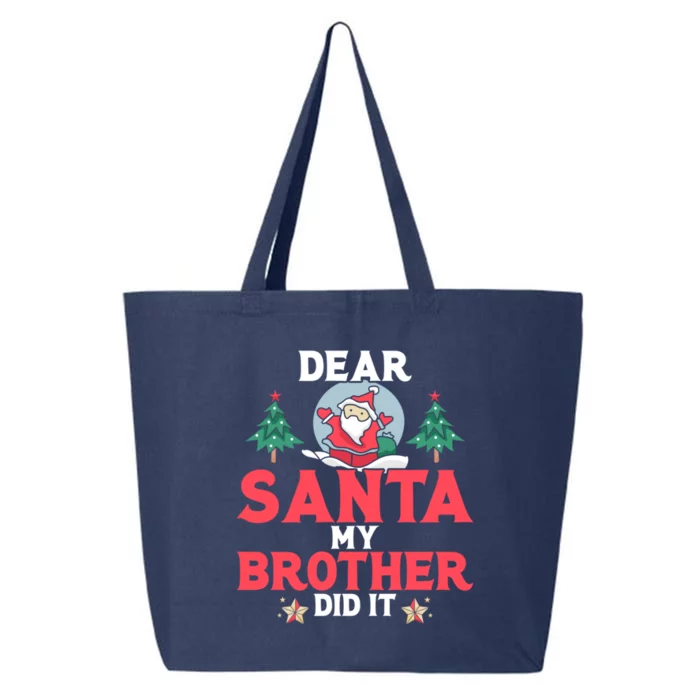 Dear Santa My Brother Did It Gift 25L Jumbo Tote