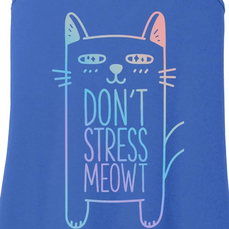 Dont Stress Meowt Gift For Cat Owners Cat Themed Gift Ladies Essential Tank