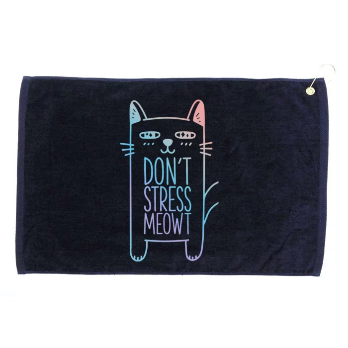 Dont Stress Meowt Gift For Cat Owners Cat Themed Gift Grommeted Golf Towel