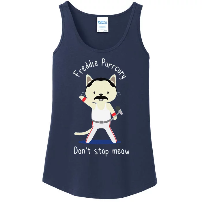 Dont Stop Meow Freddie Purrcury Gift For Women Ladies Essential Tank