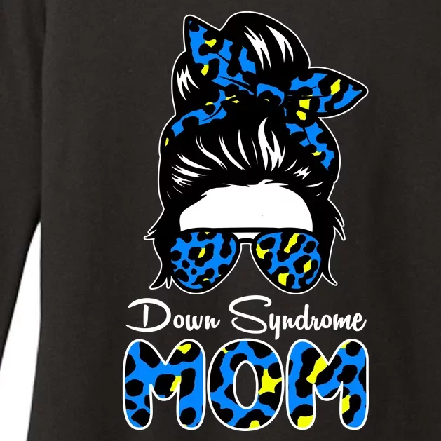 Down Syndrome Mom Hair Bun Womens CVC Long Sleeve Shirt