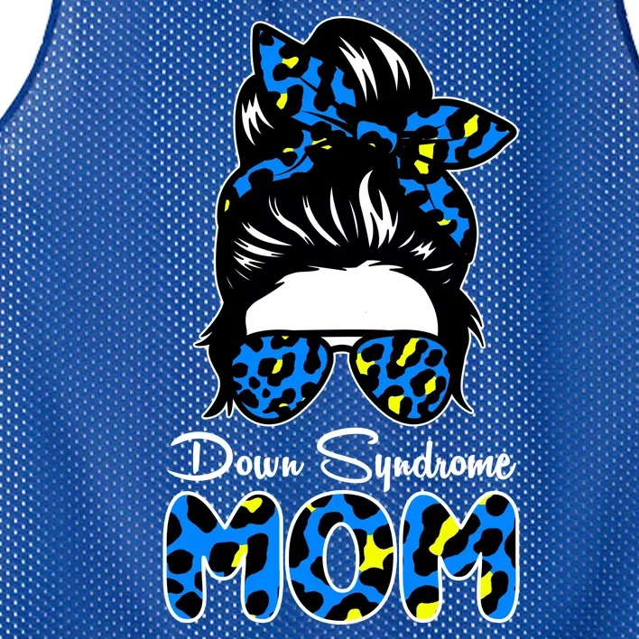 Down Syndrome Mom Hair Bun Mesh Reversible Basketball Jersey Tank