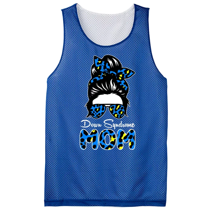 Down Syndrome Mom Hair Bun Mesh Reversible Basketball Jersey Tank