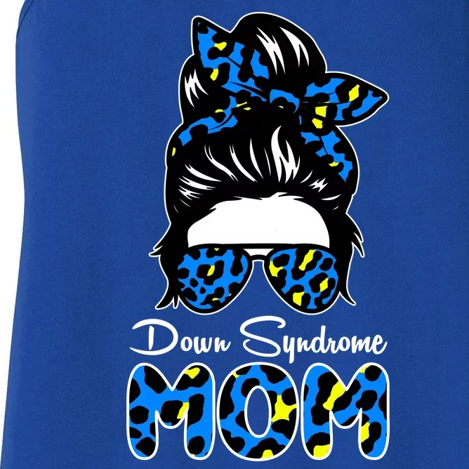 Down Syndrome Mom Hair Bun Women's Racerback Tank