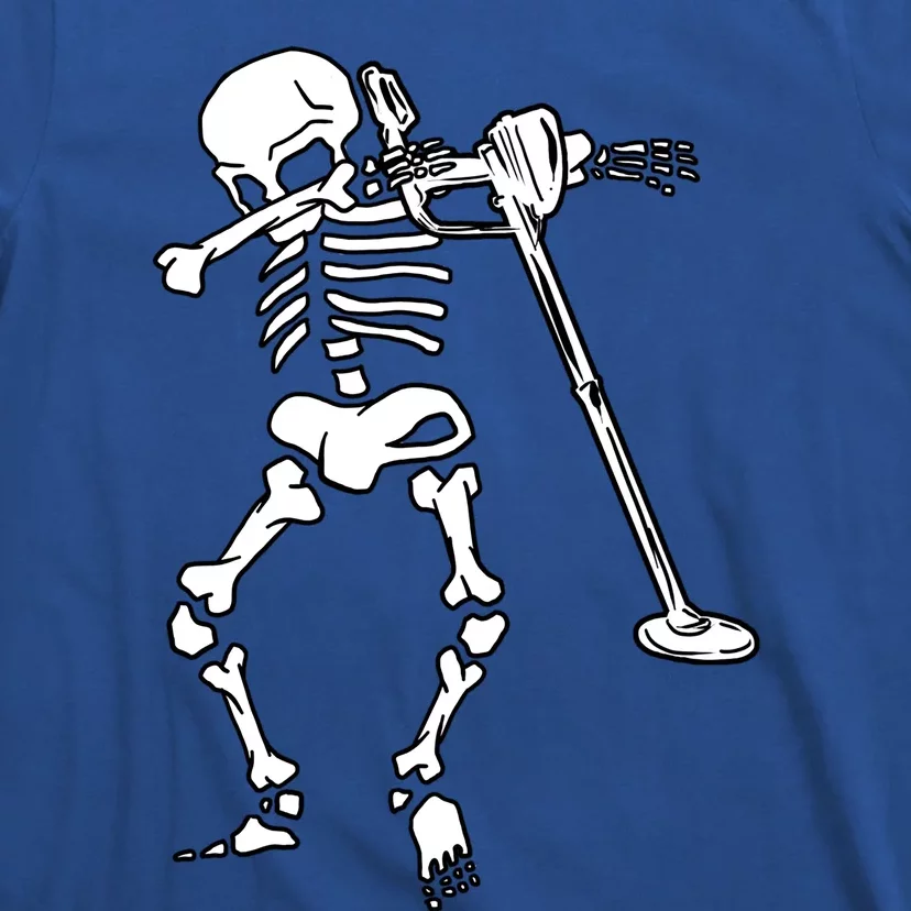 Dabbing Skeleton Metal Detector Halloween Funny Dab Humor Cool Gift T-Shirt