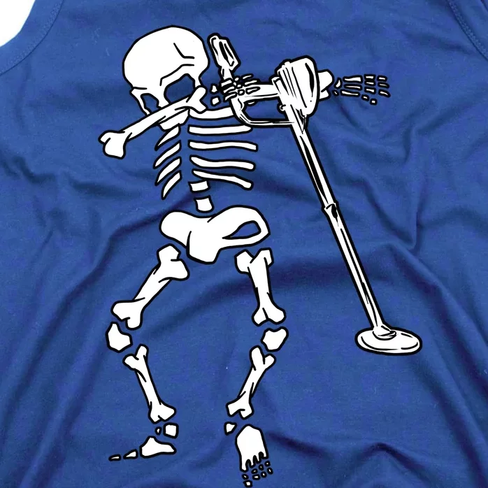 Dabbing Skeleton Metal Detector Halloween Funny Dab Humor Cool Gift Tank Top