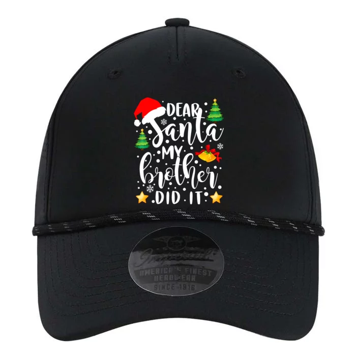 Dear Santa My Brother Did It Funny Christmas Pajama Performance The Dyno Cap