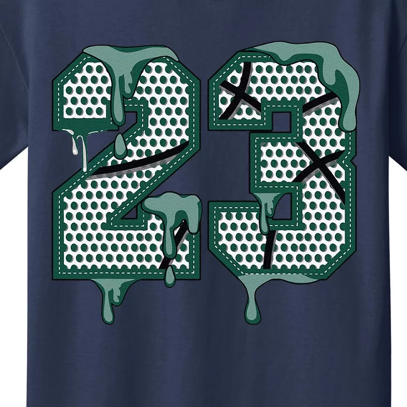 Dripping Sauce Matching Oxidized Green 4s Kids T-Shirt