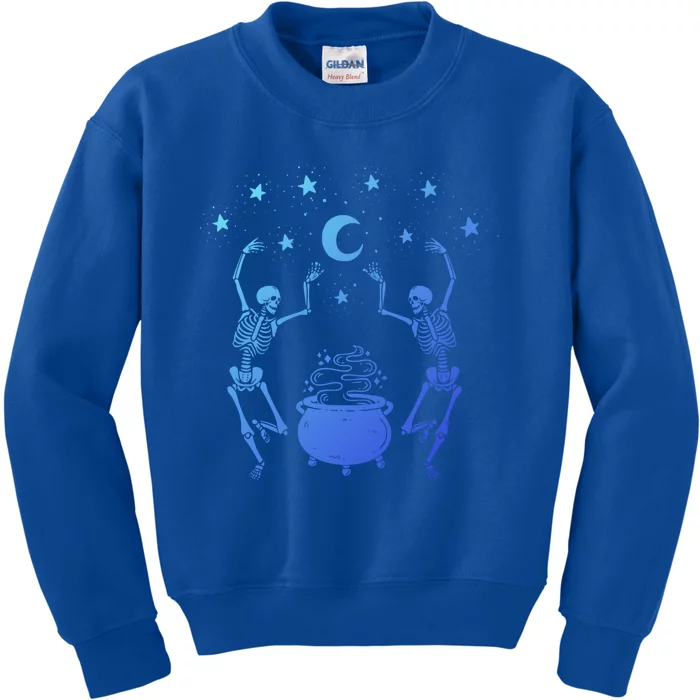 Dancing Skeletons Mystical Halloween Gift Kids Sweatshirt