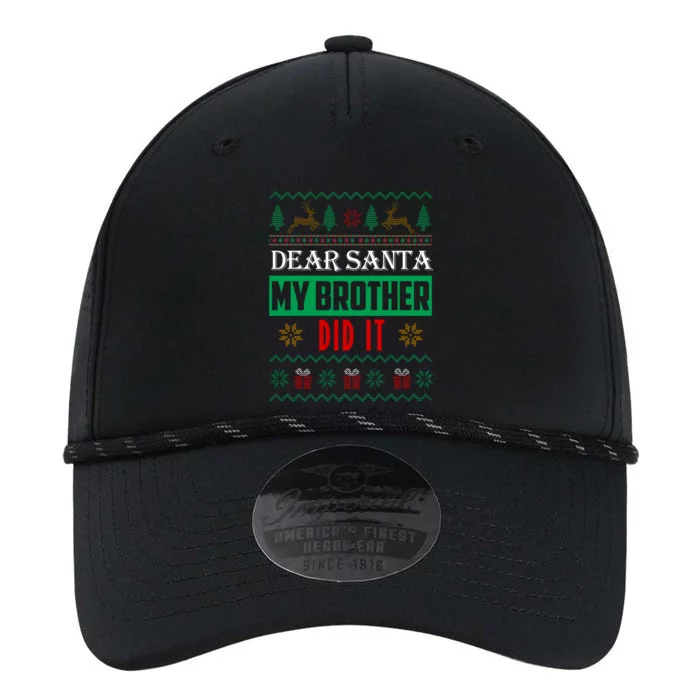 Dear Santa My Brother Did It Ugly Christmas Performance The Dyno Cap