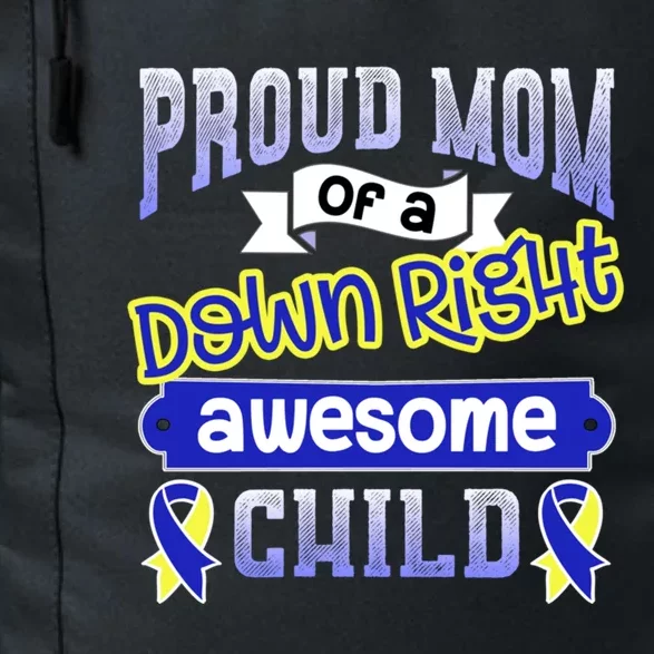 Down Syndrome Mom / Awesome Ribbon Graphic Blue Gift Daily Commute Backpack