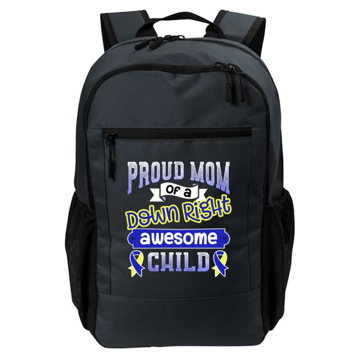 Down Syndrome Mom / Awesome Ribbon Graphic Blue Gift Daily Commute Backpack