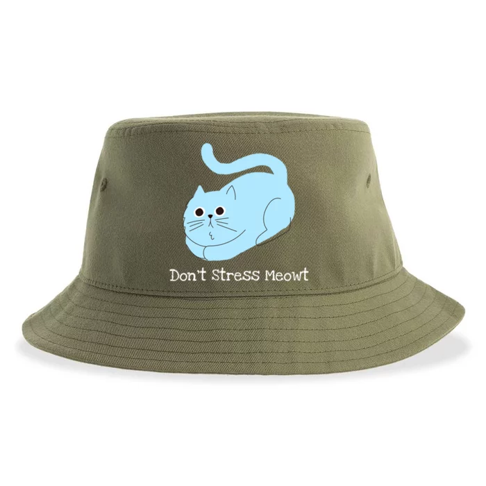 Dont Stress Meowt Cool Gift Sustainable Bucket Hat