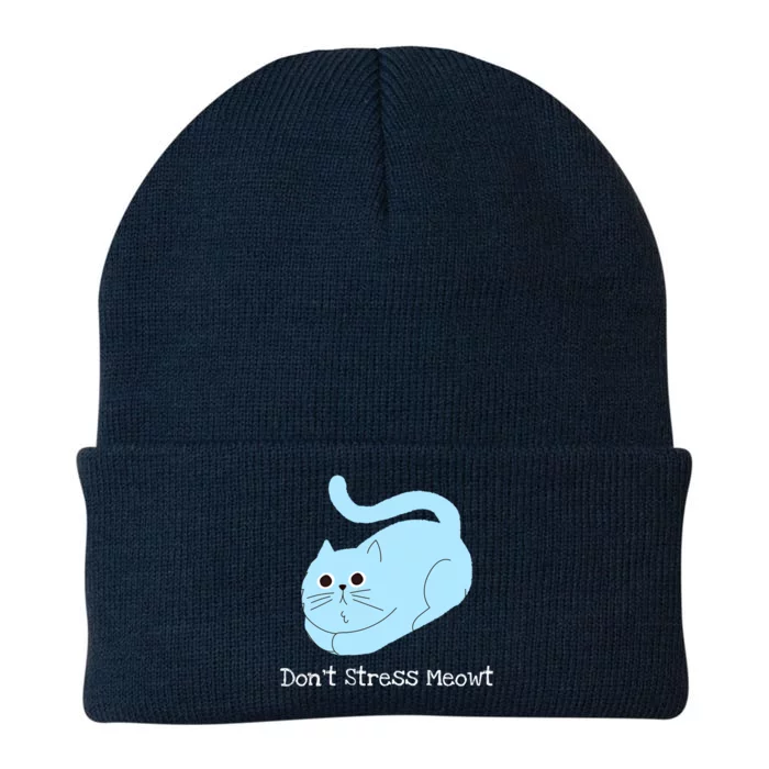 Dont Stress Meowt Cool Gift Knit Cap Winter Beanie