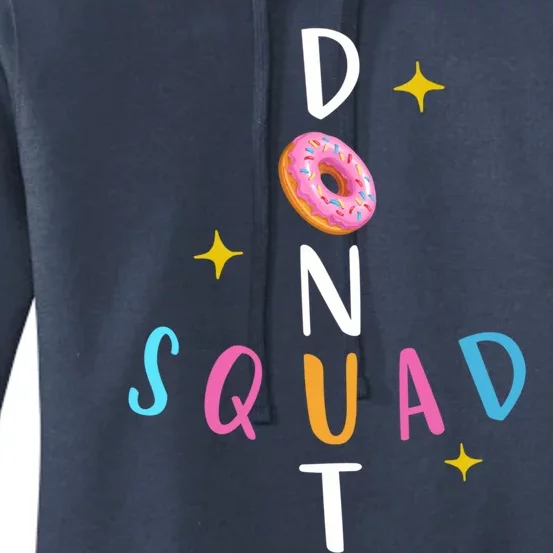 Donut Squad Matching Donut Party Pink Doughnut Sprinkles Gift Women's Pullover Hoodie