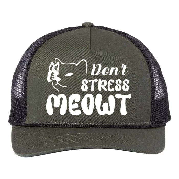 Dont Stress Meowt Gift Retro Rope Trucker Hat Cap