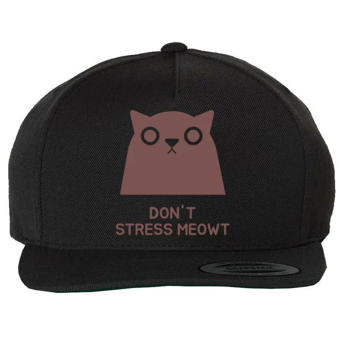 Dont Stress Meowt Cute Gift Wool Snapback Cap