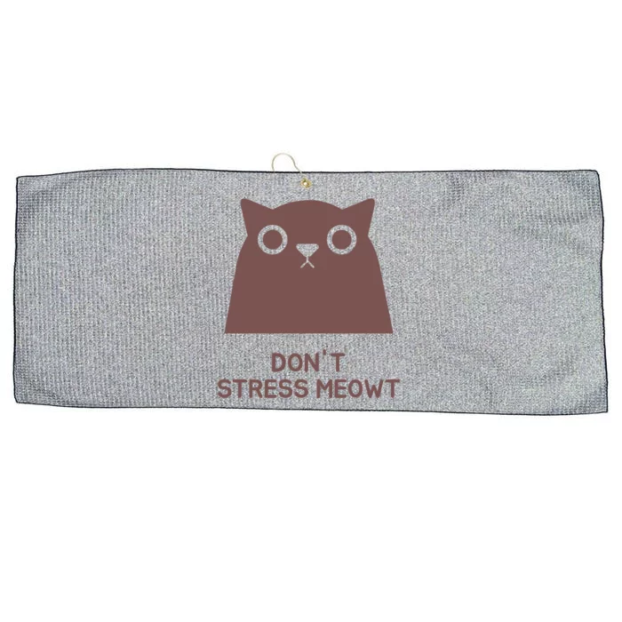 Dont Stress Meowt Cute Gift Large Microfiber Waffle Golf Towel