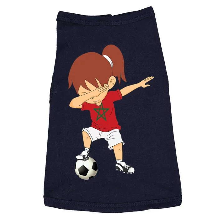 Dabbing Soccer Morocco Jersey Girls Moroccan Football Doggie Tank