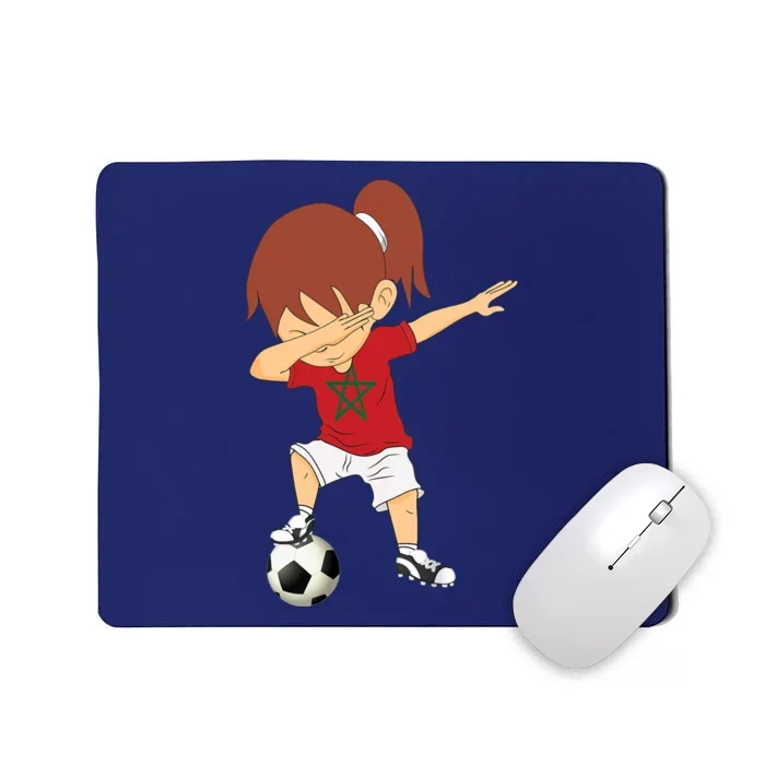 Dabbing Soccer Morocco Jersey Girls Moroccan Football Mousepad