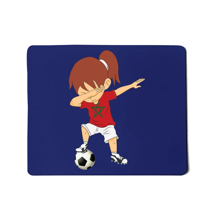 Dabbing Soccer Morocco Jersey Girls Moroccan Football Mousepad