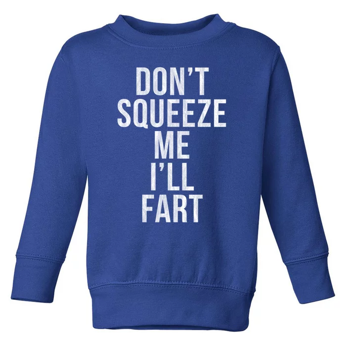 Don't Squeeze Me I'll Fart Gift Toddler Sweatshirt