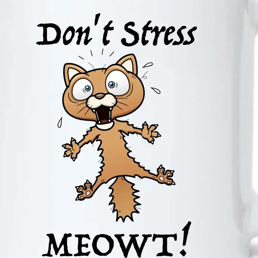 Dont Stress Meowt! Gift Black Color Changing Mug